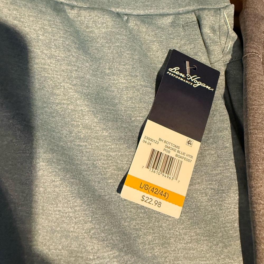 Ben Hogans Athletic Works Gray and Smoke Blue Performance Pants